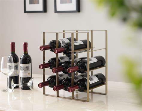 stainless steel countertop wine rack